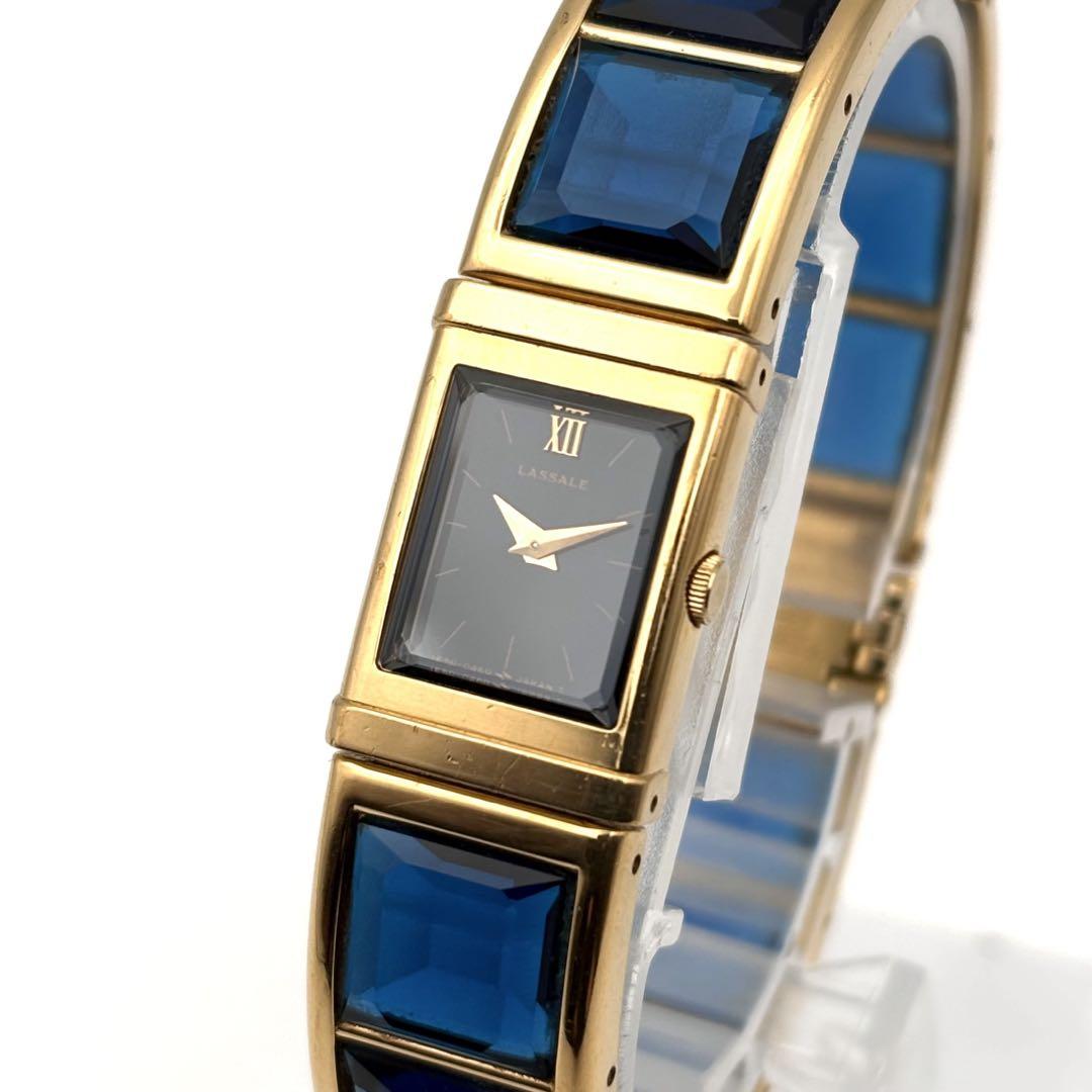 

[USED] SEIKO LASSALE Bangle Watch, Blue and Gold, Quartz, Women s