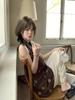 Korean Chic Floral Halter Vest - 2025 Summer Style for Women: Petite Vacation Shirt