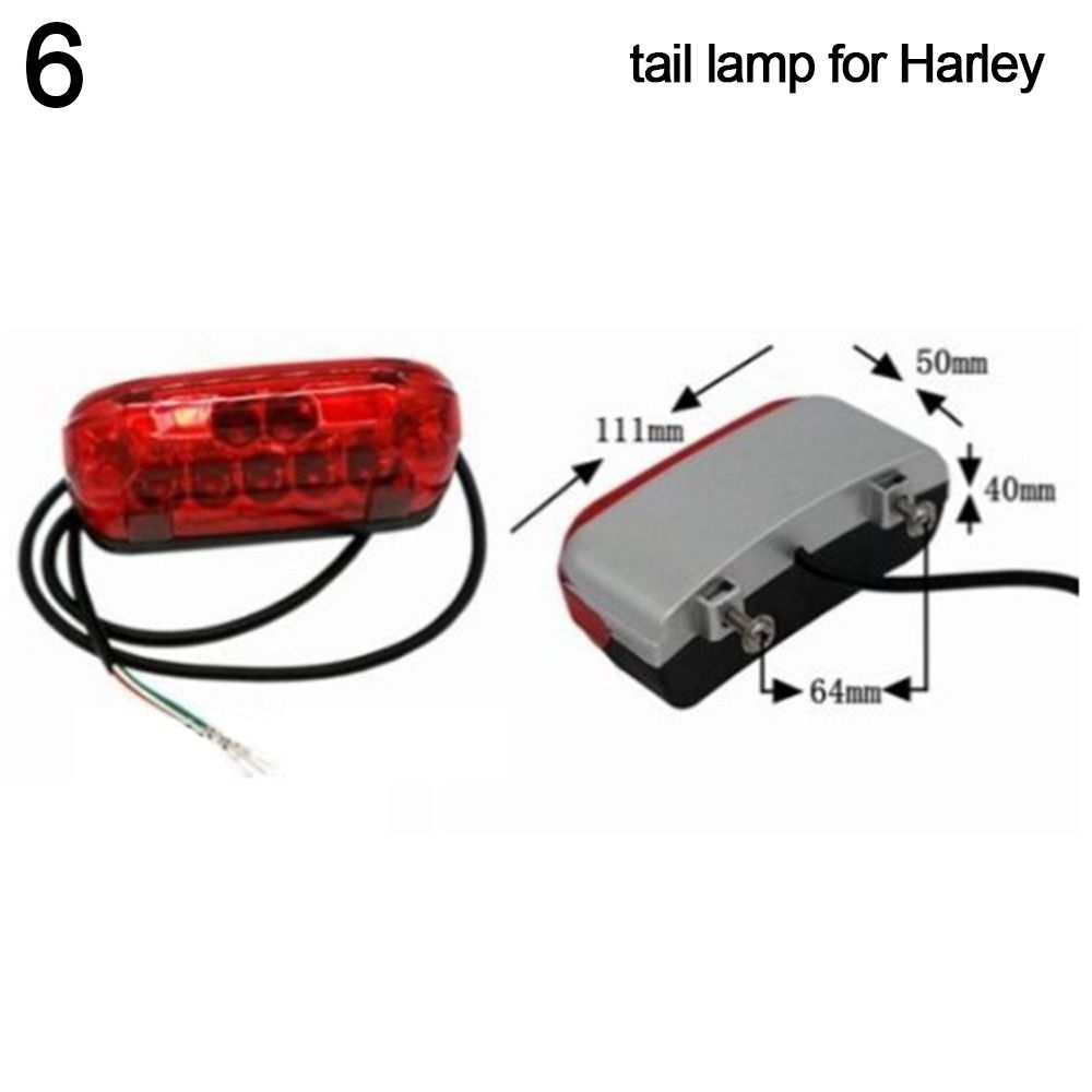 Rear Lamp E-Bike Rear Light Electric Bicycle Light Bicycle Tail Light E-Scooter Night Lamp