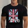 Vintage British Motorcycle Graphic Fashion T-shirt CottonSummer Comfortable Top Short Sleeve And Wo Trend Clothing