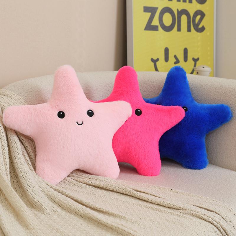 3540cm Seestern Stern Plüschkissen Gefüllt Lachend Glücklicher Himmel Kissen Buntes Dekor Kissen für Sofa Stuhl Rückenstütze Geschenk