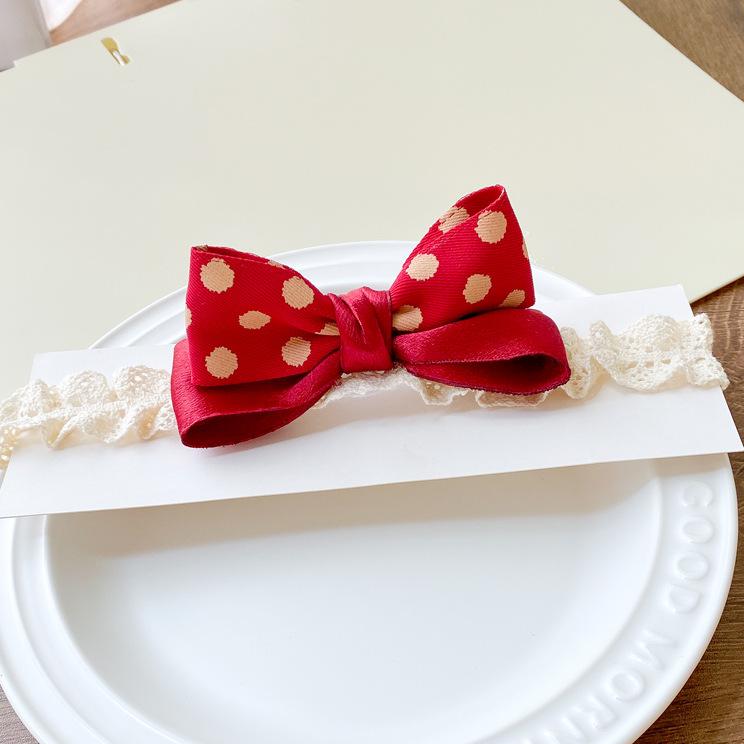 2023 3D Polka Dot Bow Hairband for Girls - Baby Photography Accessory