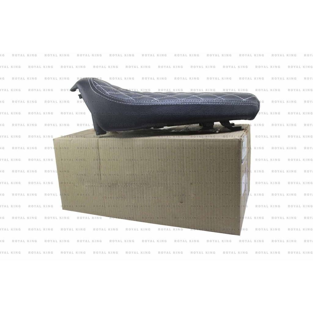 "Premium Leather Single Rider Seat Black" Fit For Royal Enfield INT & GT 650