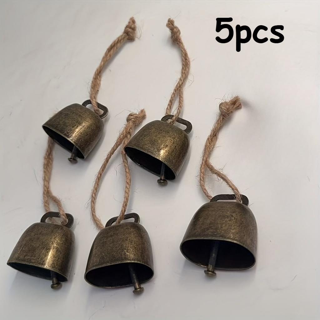 [Christmas] Cow and Sheep Bells, Pet Bells, Christmas Decoration Jingle Bells On Twine, Twine Cow Bells.Christmas Decorations