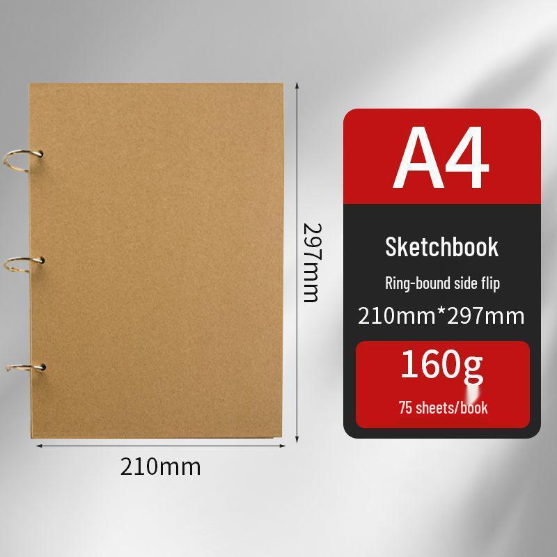 Thickened Sketchbook: 16 Coil-Bound Sheets, 8 Drawing Pages for Kids, Free Shipping