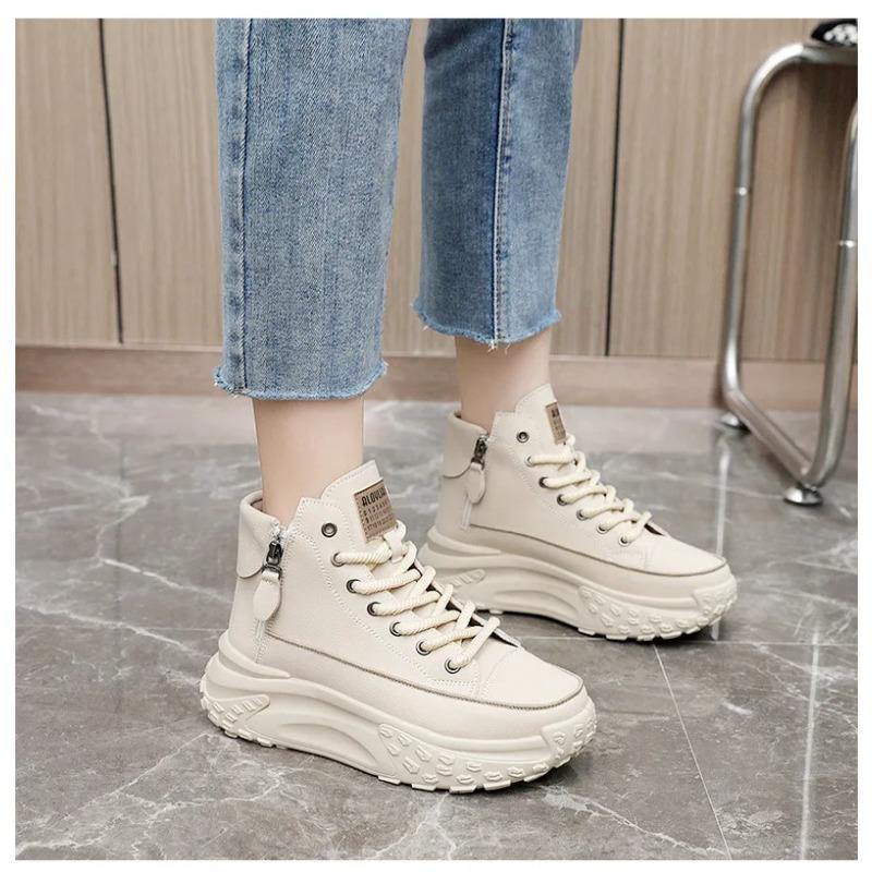 2025 New Women Sneakers Luxury Fashion High Top Women Boots Platform Casual Shoes Outdoor Running Shoes for Women Tenis De Mujer