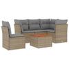 VidaXL Garden Lounge Set with Cushions 6 Pcs Beige Braided Resin 3223644