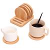 Bamboo Coasters Anti-Slip Heat Resistant Cup Mat Eco-Friendly Tea Coffee Pad Placemats for Home Kitchen Restaurant Bar Office