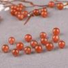 Cherry Red Natural NanHong Agate Round Beads for DIY Bracelet and Beading Accessories