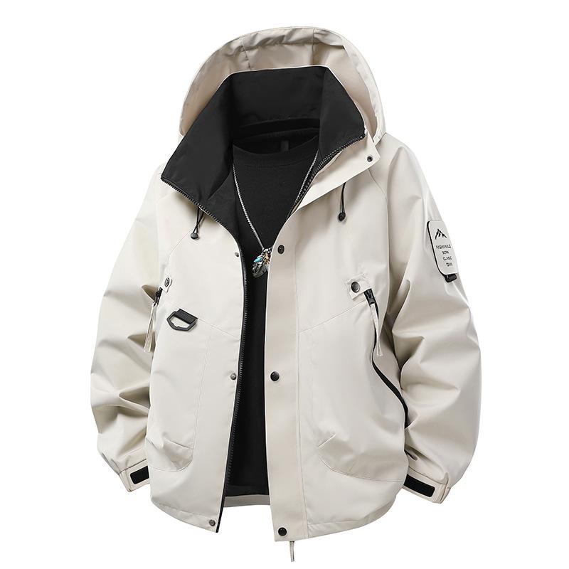 New Casual Jacket Men's Outdoor Tooling Jacket Men's Jacket Single Season Hooded Top