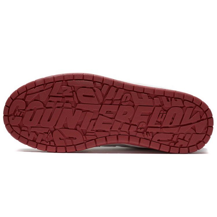 Li Ning CF Tracing Theone Amortyzacja Antypoślizgowe Odporne na ścieranie Niskie Codzienne Buty Damskie Białe Czerwone AGCT386-1