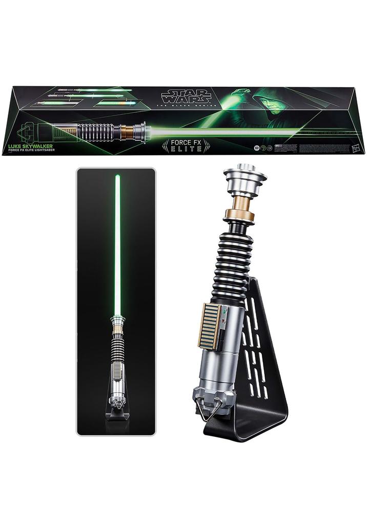 Hasbro Star Wars Black Series Luke Skywalker Force FX Elite Electronic Lightsaber with Advanced LED and Sound Adult Roleplay Item Authentic Effects,