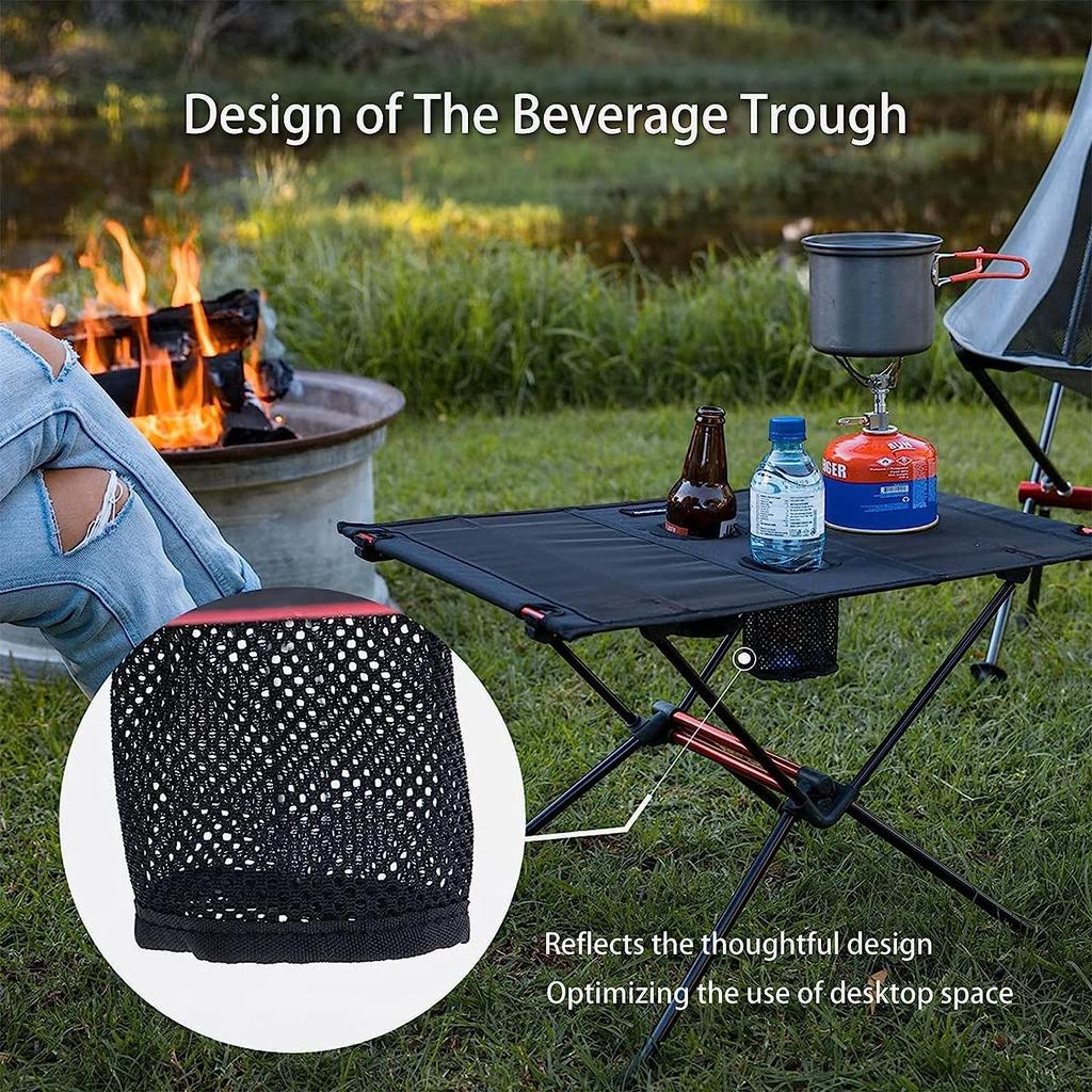 Camping Folding Table, Lightweight Oxford Roll Up Table, Portable Aluminum Alloy, Tourist Tables, Camping Equipment, Outdoor