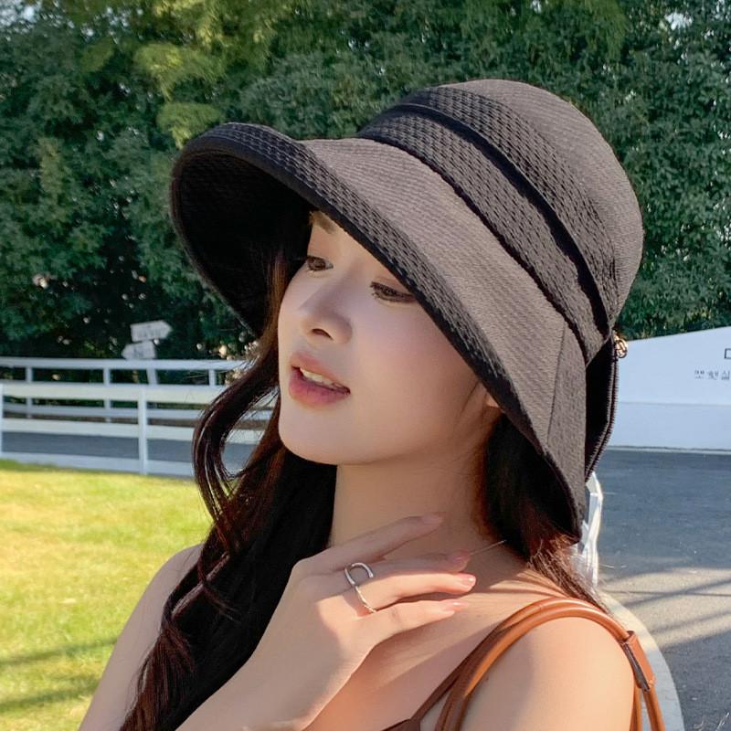 Summer Fashion Wide Brim Sun Hat With Large Sunshade For Women Outdoor Sun Protection