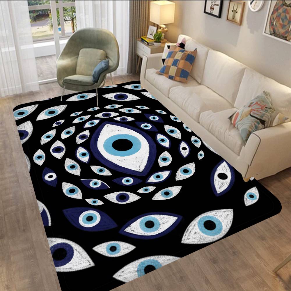 Böser Blick Vintage Fußmatte Nordischer Stil Schlafzimmer Wohnzimmer Fußmatte Haus Balkon Anti-Rutsch Alfombra