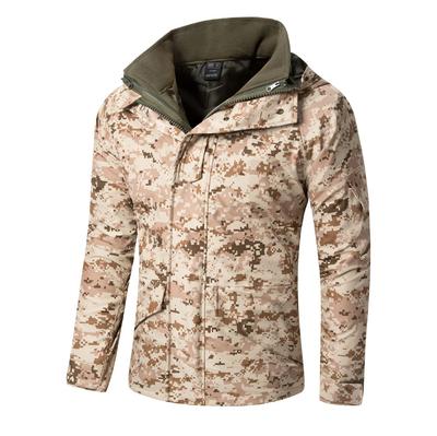 G8 Men's Tactical Fleece-Lined Camouflage Windbreaker & Raincoat