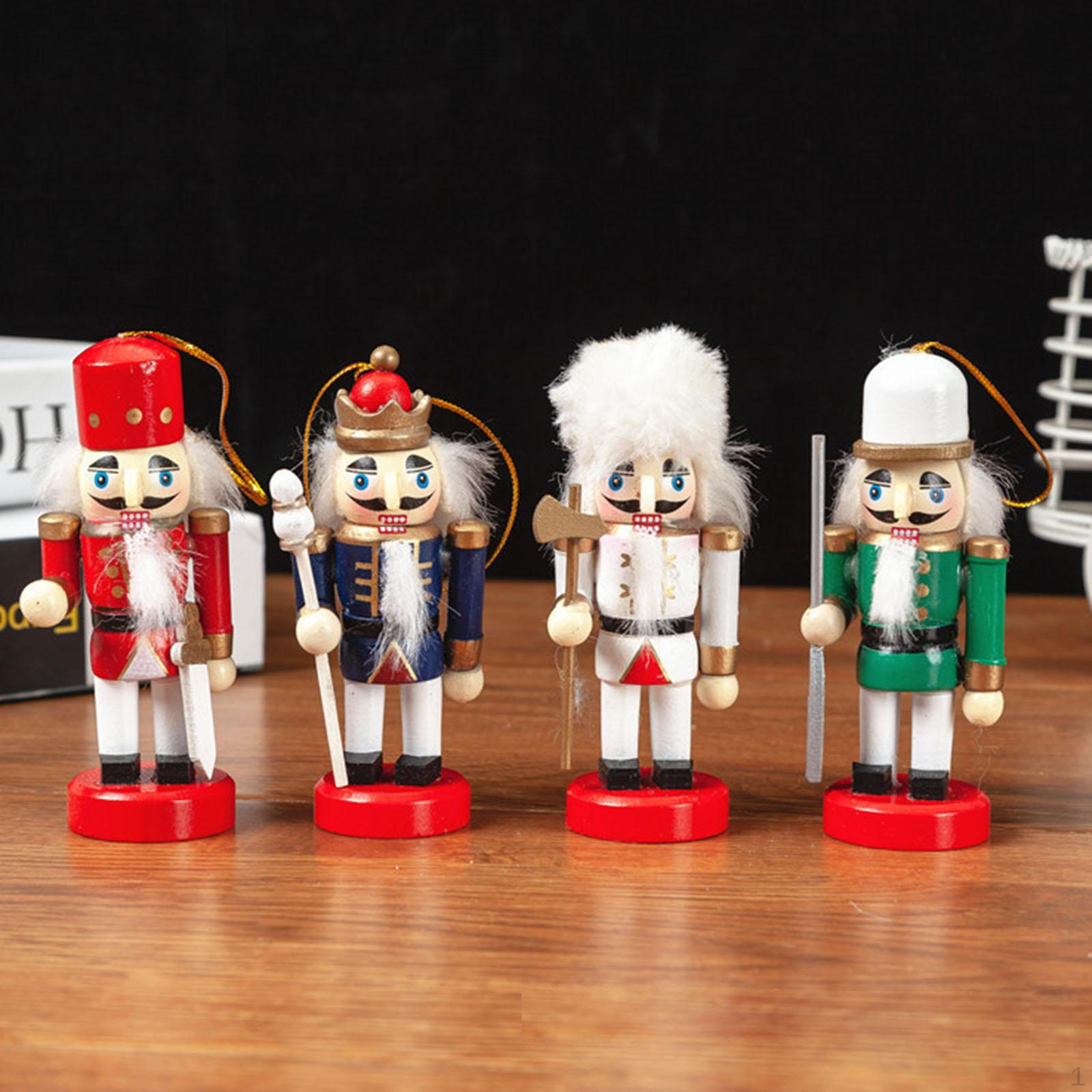 

Міні-фігурка Різдвяний Лускунчик Традиційні святкові фігурки Дерев яна лялька Дерево Colorful