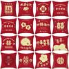 Big Red Pillow Living Room Pillowcase Chinese Style Double-sided Printed Happy Word Pillow Wedding Wedding Room