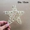 White Rattan Star Christmas Decoration Woven Wreaths DIY Handicraft Home Ornaments Wedding Party Supplies Indonesian Vine