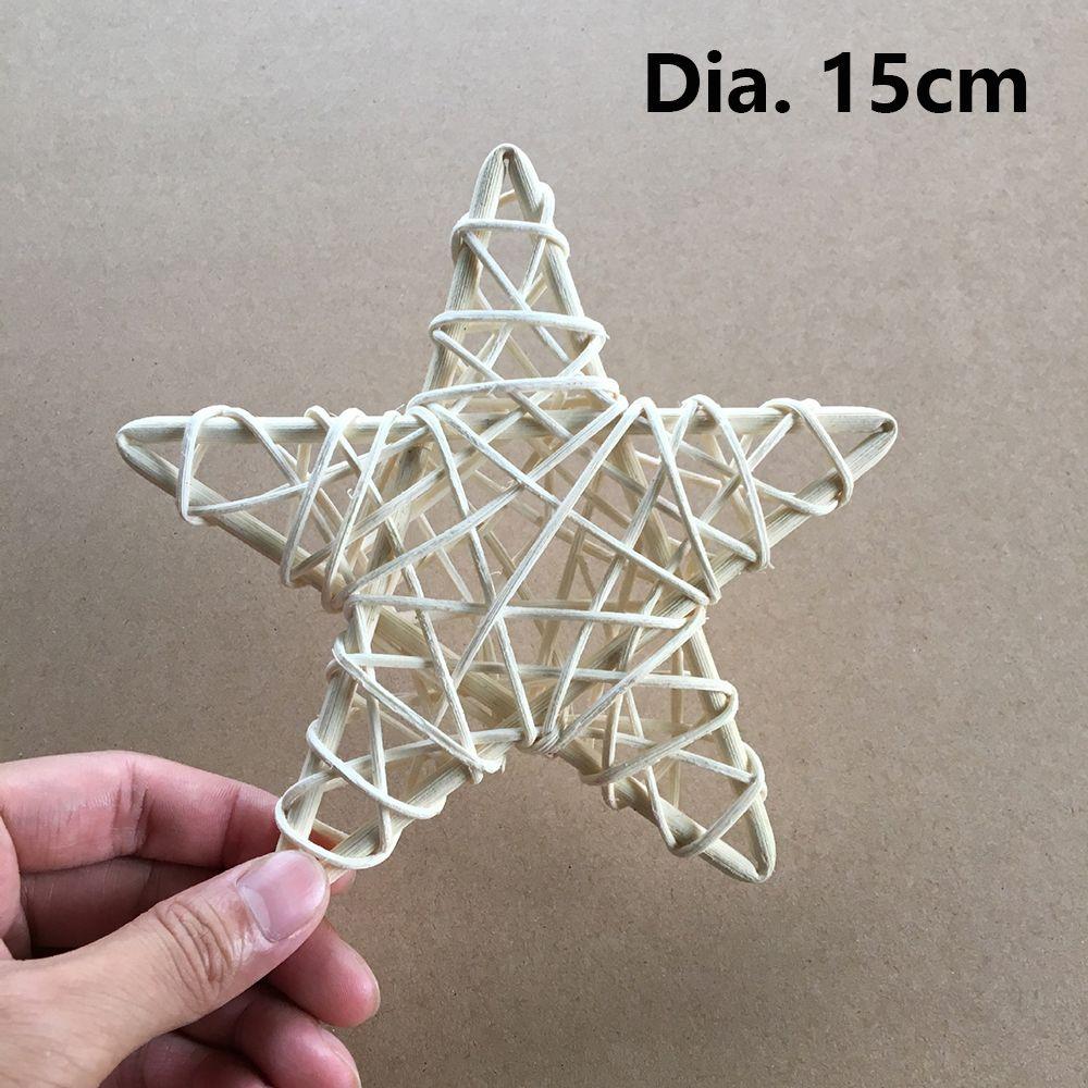 White Rattan Star Christmas Decoration Woven Wreaths DIY Handicraft Home Ornaments Wedding Party Supplies Indonesian Vine