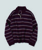 GRAPH PLATFORM Striped Collar Knit