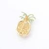 New Product Small Fresh Stone Yellow Pineapple Brooch Simple And Versatile Fashion Fruit Small Pin Men And Women The Same Collar Pin