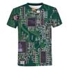 Neue Leiterplatten Grafik T-Shirts Elektronischer Chip 3D Druck Herren Damen Kurzarm T-Shirt Harajuku Oberteile Tees Unisex Kleidung