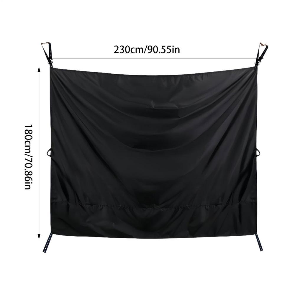 

Car Drape for Privacy Sun Protection Car Side Window Drape Hot Days Passengers Protector Heat Insulation Shower Cover 230x180cm чёрный