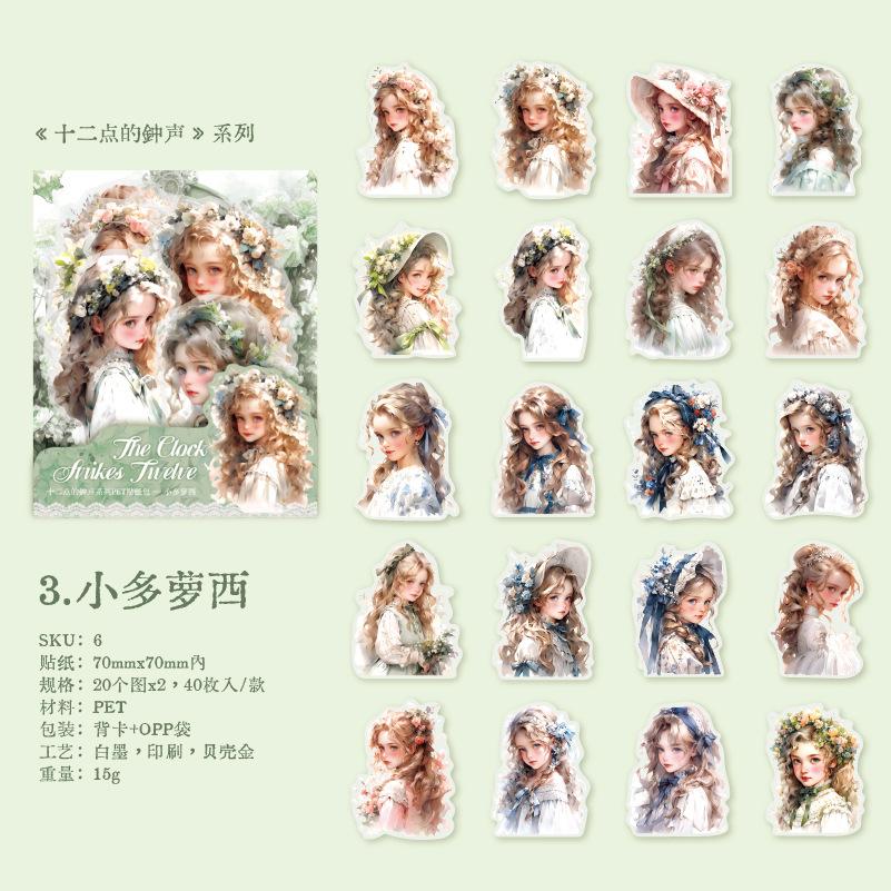 30pcs Retro Girl Angel decorative material background paper Handmade DIY scrapbook craft paper