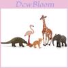 Childrens Wild Animal Pvc Model Set With Giraffe Tiger Elephant Flamingo For Educational Play