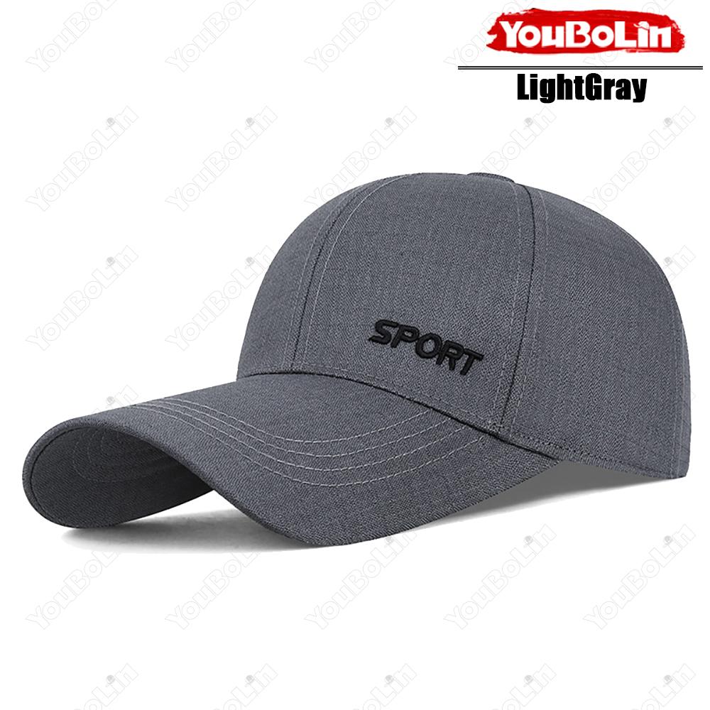 Long Brim Baseball Cap-Stylish Solid Color Outdoor Hat Subtle Embroidery,Adjustable Back Closure Cap For Golf,Fishing&Casual