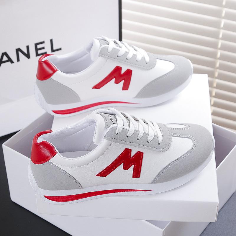 

2025 autumn sports and leisure shoes Internet celebrity new Forrest Gump shoes women s white shoes versatile comfortable running shoes single shoes 35 красный