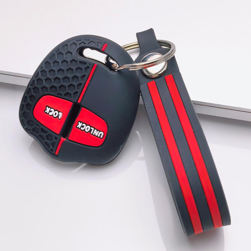 Key Shell Cover for Mitsubishi Outlander ASX Lancer Triton Pajero Sport Eclipse with Keychain Anti-Scratch Surface Shockproof Structure
