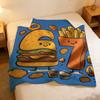 theme of Foodie Number 67 Flannel printed blanket suitable for all seasons suitable for living room office sofa and travel