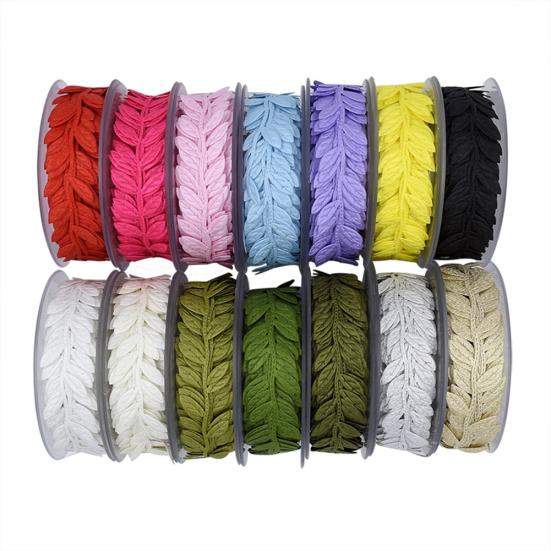 15m Leaves Ribbon Scrapbook DIY New Year Christmas Crafts Gift Wrapping Decor