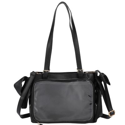 Harugio Ita Bag, Stylish Ita Bag Tote Bag, Shoulder Bag, Otaku Activity Bag, Adult, Black and White, Doesn't Look Like an Ita Bag, Cute Leather Look,
