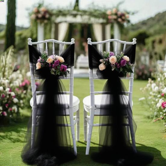 Sheer Chiffon Curtain Drapes Wedding Arch Draping Fabric Curtain Mesh Elegant Decor for Wedding Ceremony Birthday Party Versatile Decoration