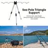 Telescopic Bracket Fishing Sea Rods Pole Support Frame 3-Fold Fishing Rods Rest Base Fishing Rod Load-Bearing Tripod Stand Tools