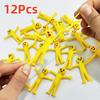 12Pcs New Unique Toy TPR Soft Rubber Pinch Pull Decompression Missile Toy Children's Leisure Fun Funny Toy Birthday Gifts