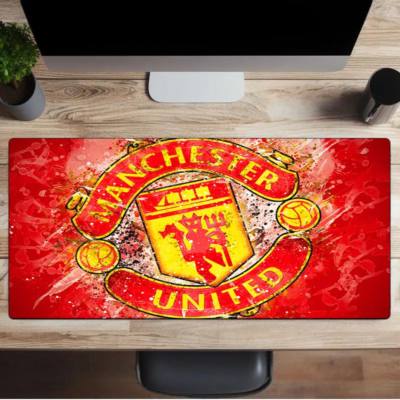 Flaming Manchester Crest Mouse Pad, Gaming Mouse Pad, Keyboard Pad, Desk Decor for Computer Notebook Fan Gift Birthday Gift