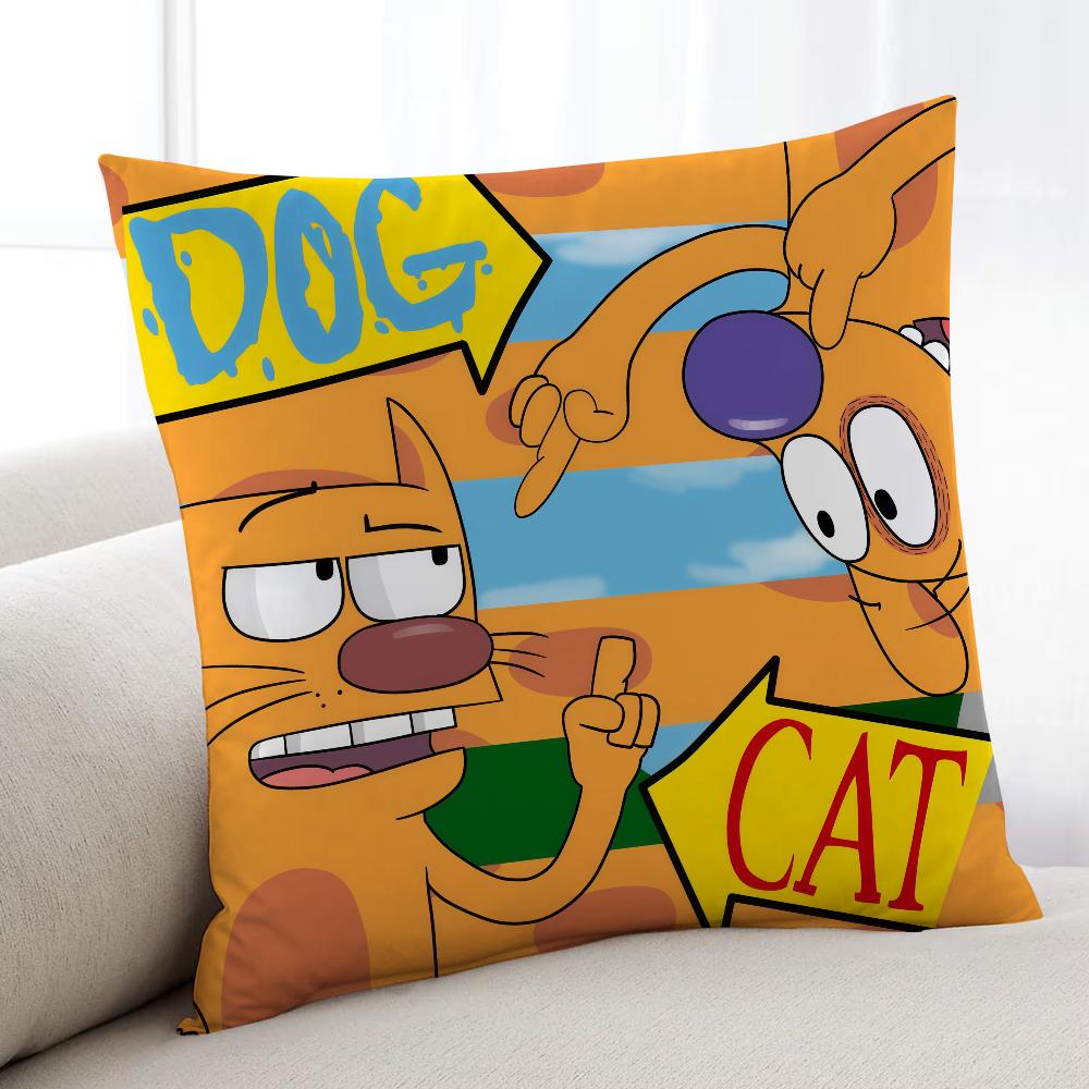 Cartoon Cute CCatdogES cushion cover Home Bedding Sofa living Room pillowcase Simple Soft Skin Cushion Cover Party Gift