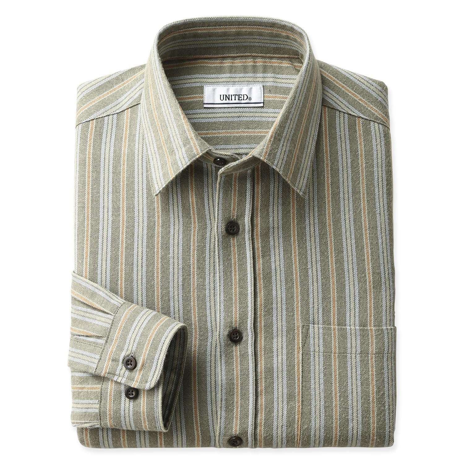 

Striped made in for men willow [UNITED] long-sleeved shirt, Japan, (M, dye)