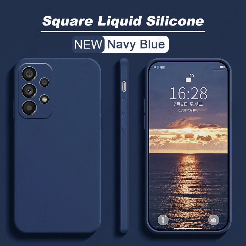 Vloeibare Siliconen Telefoonhoesje voor Samsung Galaxy A12 A22 A32 A22S A52 A52S A72 A13 A23 A33 A53 A73 5G A21S A31 A41 A51 A71 Cover