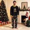 Parent-Child Matching Christmas Graphic Print Plush Loungewear Set for Holiday Sleepwear