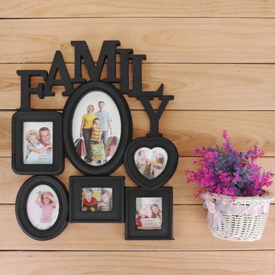Multi-slots Rustic Family Photo Frame Multi-slots Rustic Plastic Elegant Looking Picture Frame Home Decoration