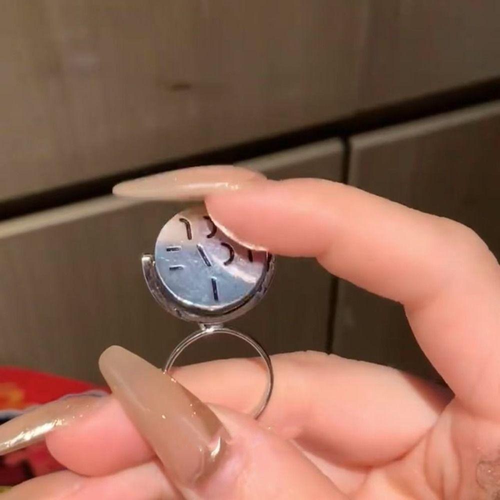 Silver Color LOVE Ring Lovers Couple Confession Ring Spin Rotation Ring  Jewelry Accessories