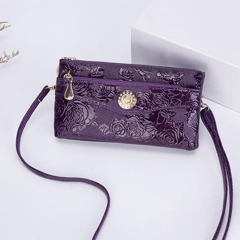 Women's bag single shoulder oblique span fashion embossed clutch bag middle-aged twin source bag