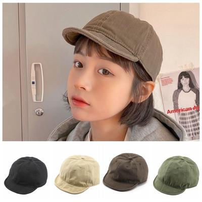 Japanischer Stil Kurzer Schirm Baseballkappe Einfarbige Schirmmütze Retro Sonnenhut Mädchen
