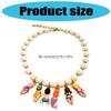 Creative Handmade Bead Bikini Doll Pendant Necklace With Colorful Glass Beads for Kids Beach Party Accessories