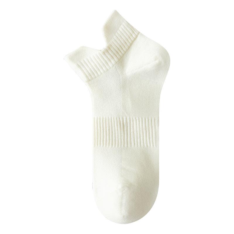 5 Pairs of Women's Summer Thin 7A Antibacterial Deodorant with Solid Color Breathable Socks